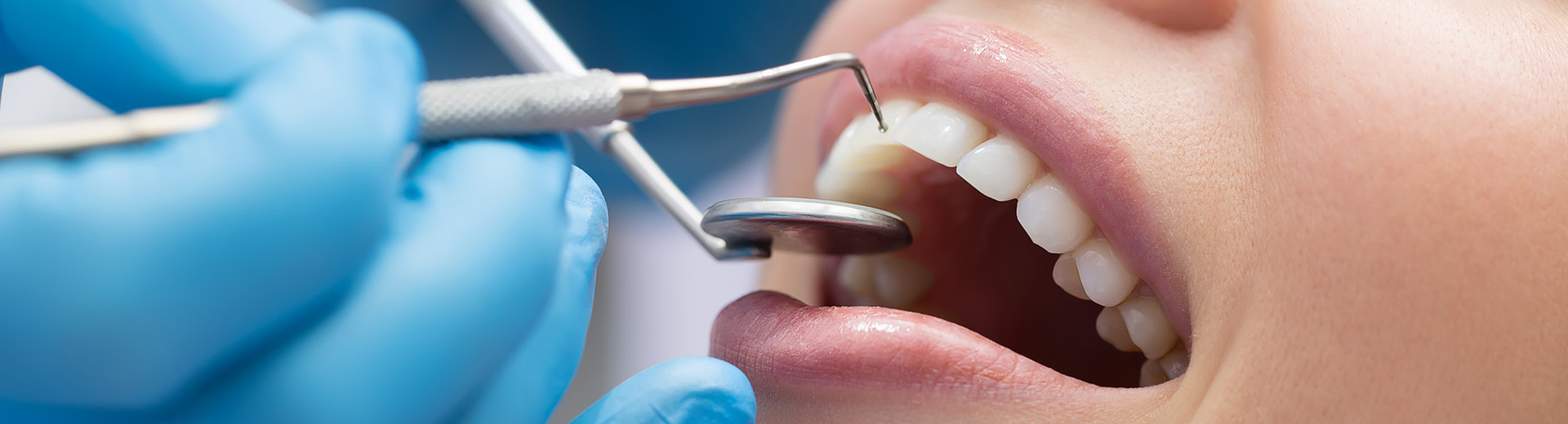 A patient receiving a periodontal care.